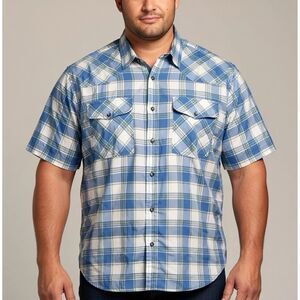 Magellan Outdoors Mag Wick Mens Size Large Snap Up Shirt Loose Fit